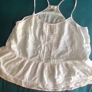 White loose fit tank